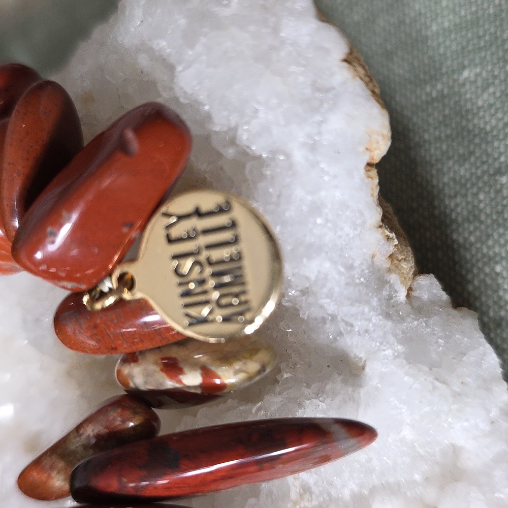 Kinsley Armelle Red Jasper Bohemian Stretch Bracelet - Picture 3 of 6